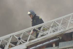 На севере Астраханской области был сильный пожар