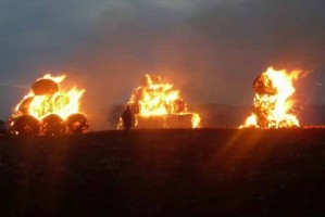 В Астраханской  области неизвестные устроили поджог