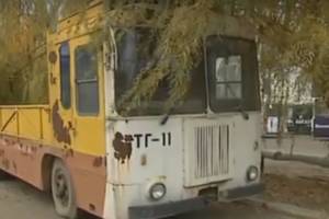 Астраханский троллейбус показали на НТВ