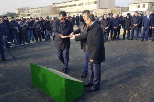 В Баку заложили капсулу на месте будущего Астраханского делового центра