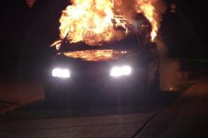 В Астрахани ночью сгорел автомобиль