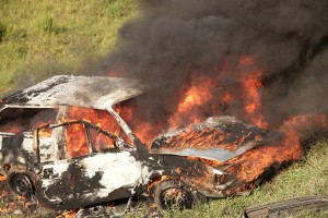 В Астрахани обнаружили сгоревший автомобиль пропавшего без вести Николая Болдырева