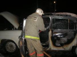 Под Астраханью сгорел автомобиль