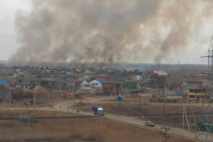 Сразу пять тростниковых пожаров зафиксировали на Трусово в Астрахани