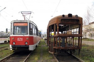 Астраханец украл старый трамвайный вагон