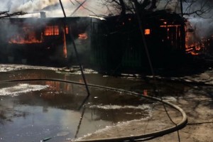 В Трусовском районе Астрахани ликвидировали крупный пожар