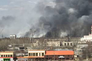 В Астрахани крупный пожар