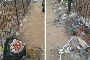 Астраханцы жалуются на грязь и мусор на кладбище