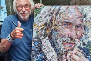 Пьер Ришар получил в подарок портрет в  исполнении художника из Астраханской области