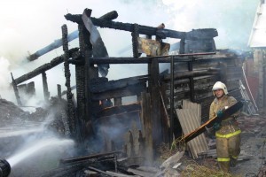 В Астраханской области на территории крестьянско-фермерского хозяйства случился крупный пожар