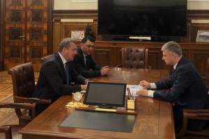 Врио губернатора Астраханской области Сергей Морозов встретился с гендиректором  «РЖД»