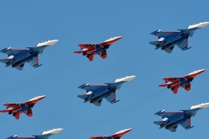 В Астрахани сегодня пройдёт генеральная репетиция авиационных групп  «Стрижи» и «Русские витязи»