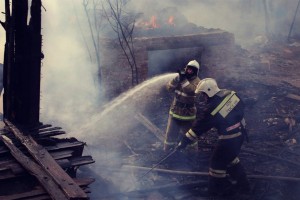 В Астраханской области при пожарах в двух домах спасены 8 человек