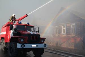 В Астраханской области произошел крупный пожар