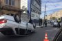 В Астрахани на улице Победы перевернулся автомобиль