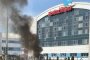 В Астрахани после лобового столкновения загорелся автомобиль