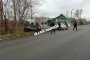 В Астрахани на перекрёстке, где в ДТП попали женщина и ребёнок, перевернулась иномарка